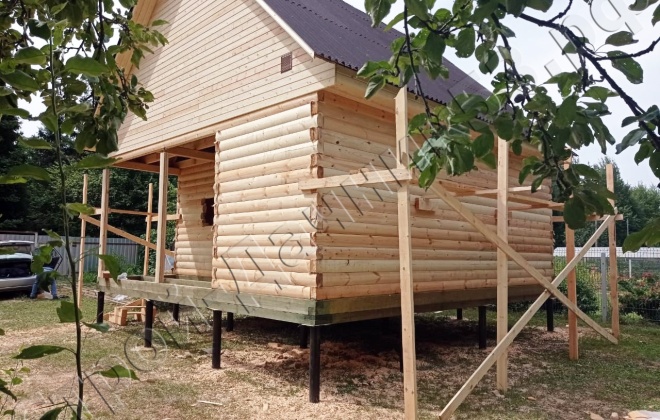 2 Брусовая баня Б-10, 6×6, 63 м², Калужская область, Боровский район, Деревня Кривское (3)